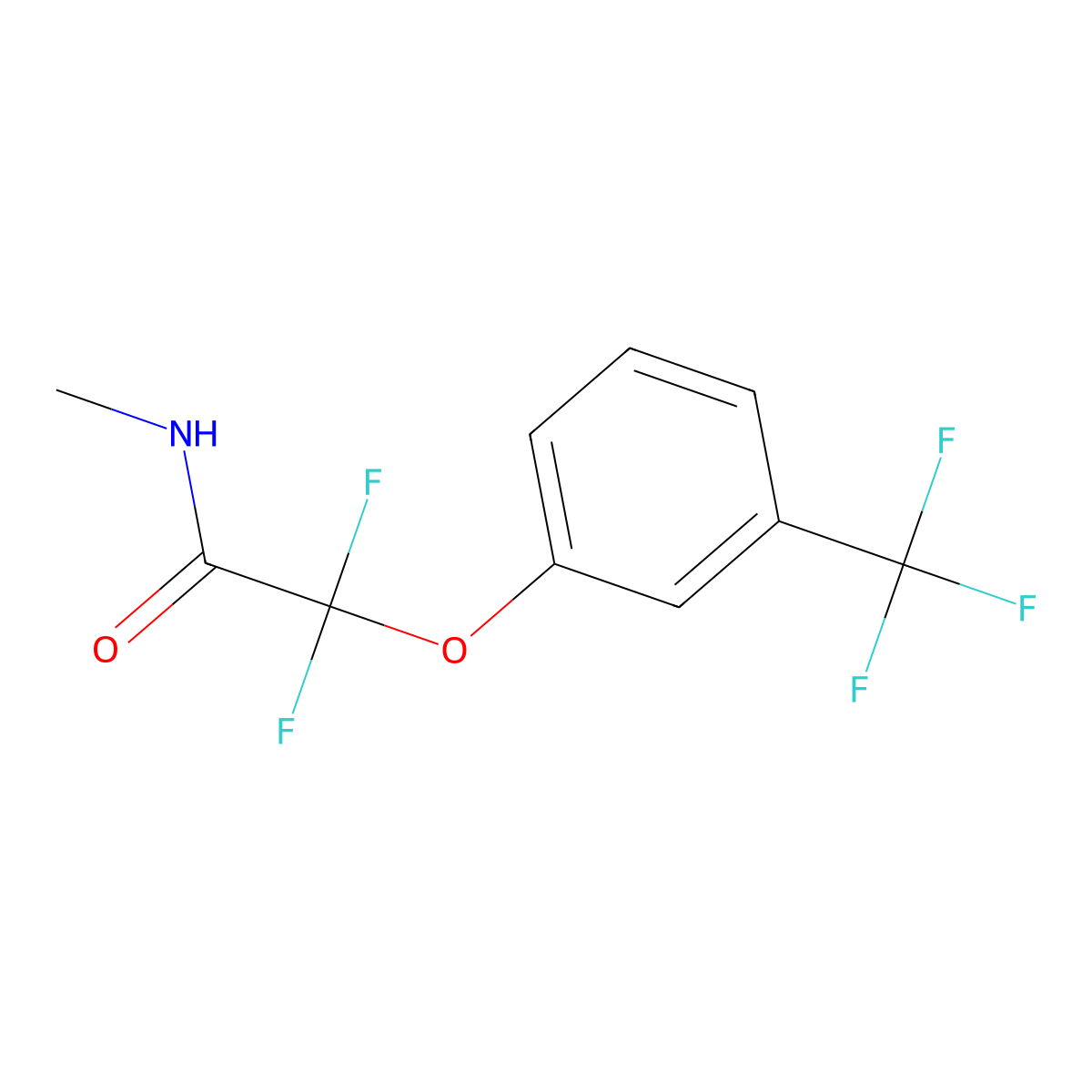 2,2-difluoro-N-methyl-2-[3-(trifluoromethyl)phenoxy]acetamide molecular structure, CAS 339010-84-3