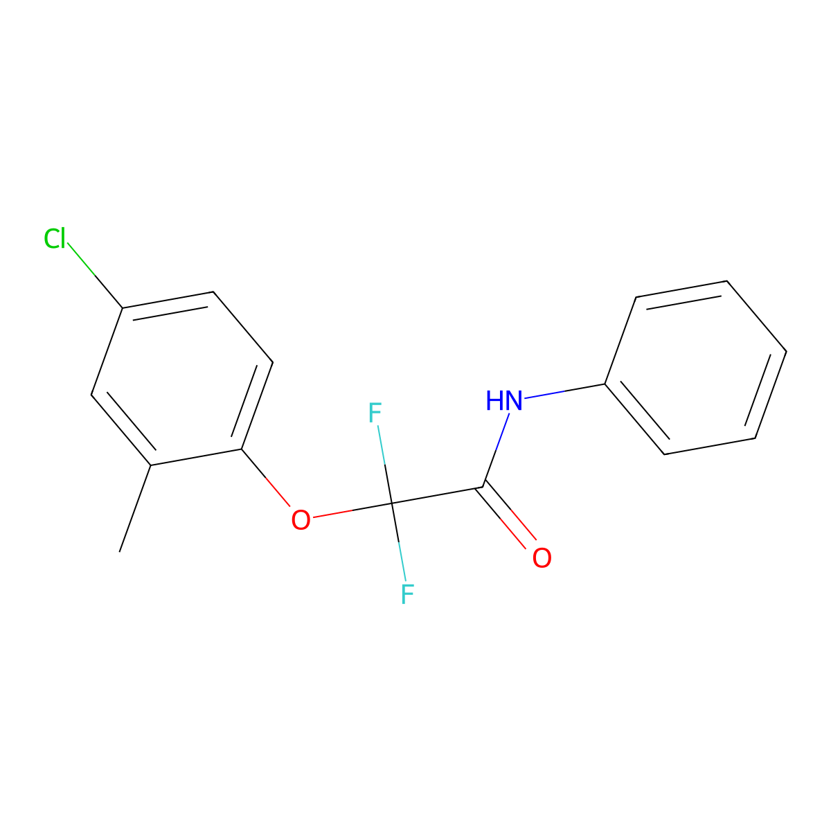 2-(4-chloro-2-methylphenoxy)-2,2-difluoro-N-phenylacetamide molecular structure, CAS 339010-92-3