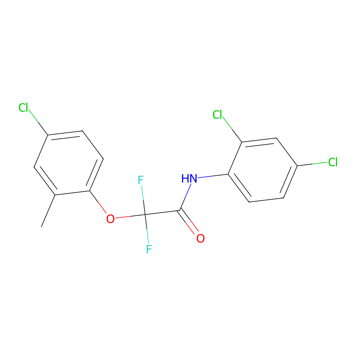 2-(4-chloro-2-methylphenoxy)-N-(2,4-dichlorophenyl)-2,2-difluoroacetamide molecular structure, CAS 339010-94-5