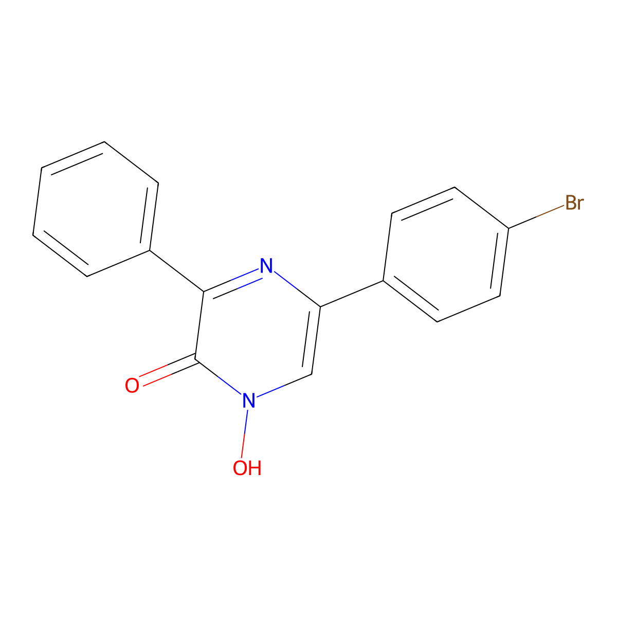 5-(4-Bromophenyl)-1-hydroxy-3-phenylpyrazin-2-one molecular structure, CAS 339011-12-0