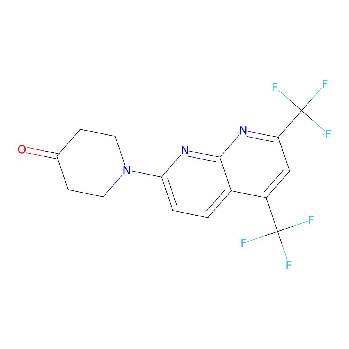 1-[5,7-bis(trifluoromethyl)[1,8]naphthyridin-2-yl]tetrahydro-4(1H)-pyridinone molecular structure, CAS 339011-61-9