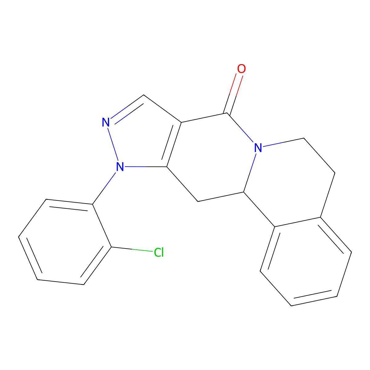 11-(2-chlorophenyl)-5,11,12,12a-tetrahydropyrazolo[3',4':4,5]pyrido[2,1-a]isoquinolin-8(6H)-one molecular structure, CAS 339012-03-2