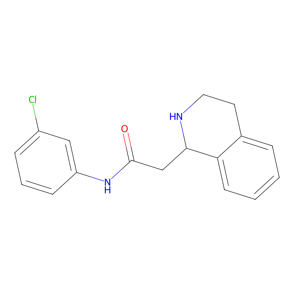 N-(3-chlorophenyl)-2-(1,2,3,4-tetrahydroisoquinolin-1-yl)acetamide molecular structure, CAS 339012-06-5