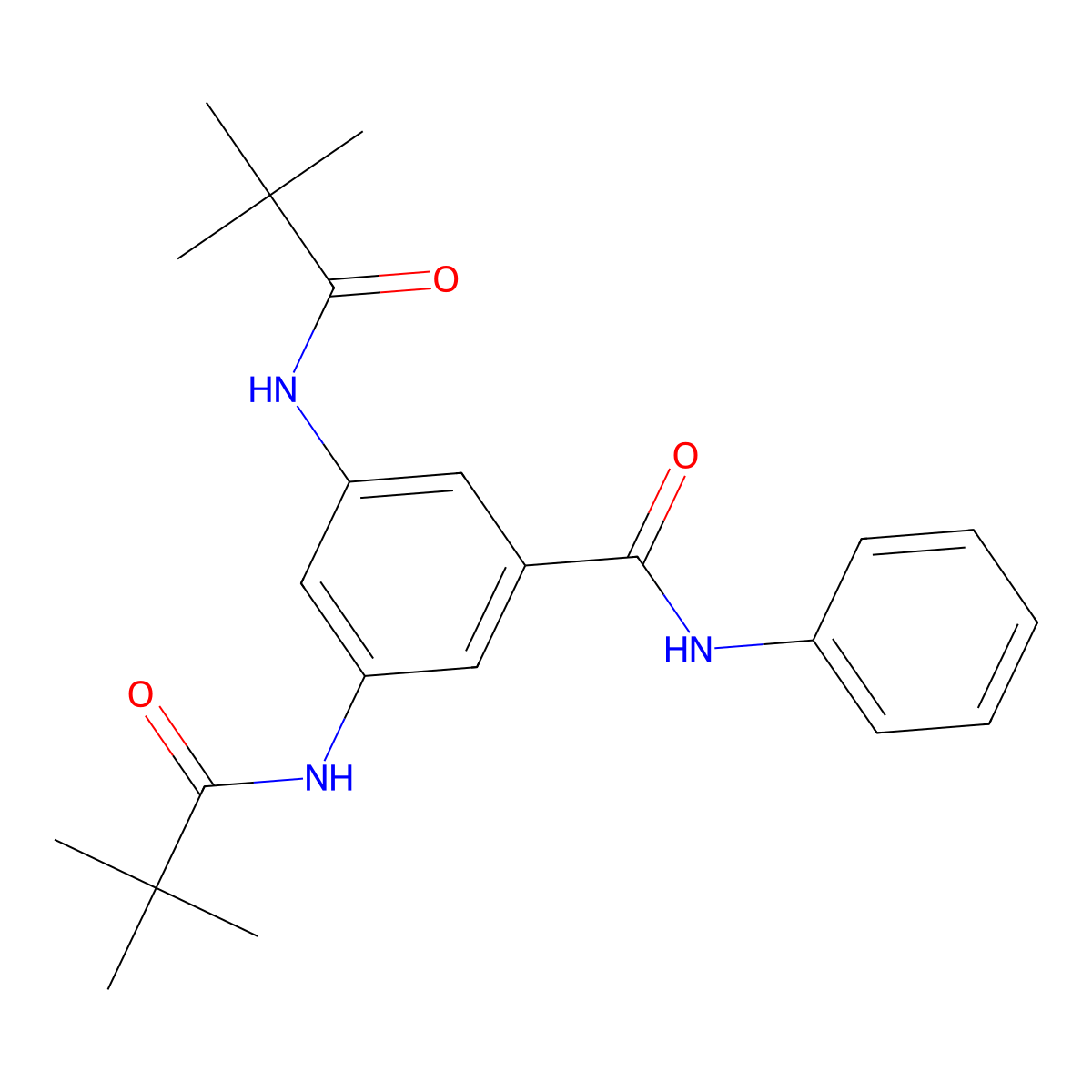 3,5-bis(2,2-dimethylpropanoylamino)-N-phenylbenzamide molecular structure, CAS 339012-57-6
