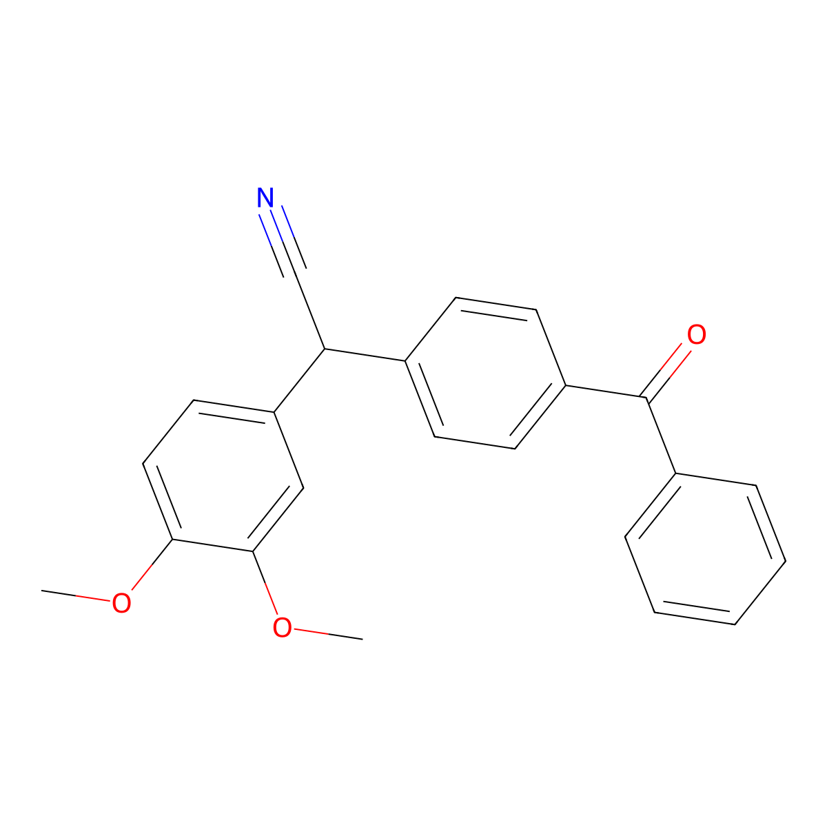 2-(4-Benzoylphenyl)-2-(3,4-dimethoxyphenyl)acetonitrile molecular structure, CAS 339012-86-1