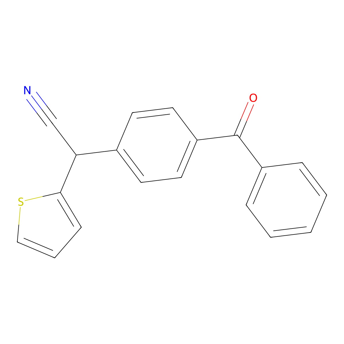 2-(4-Benzoylphenyl)-2-(2-thienyl)acetonitrile molecular structure, CAS 339012-98-5