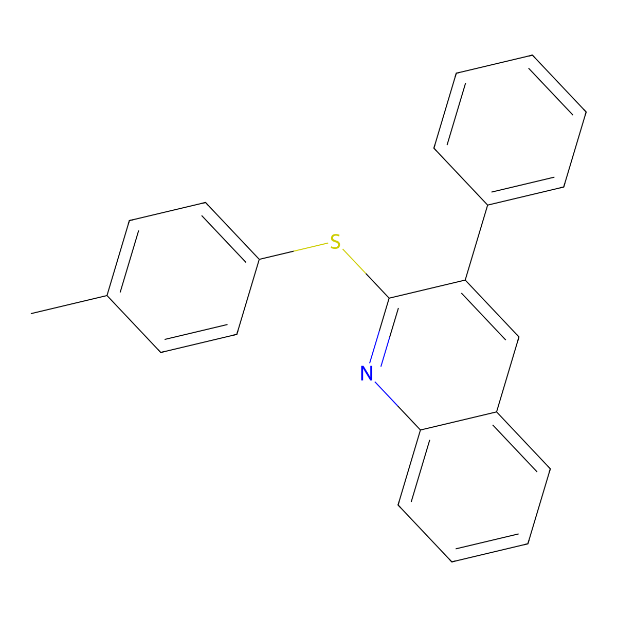 2-[(4-Methylphenyl)sulfanyl]-3-phenylquinoline molecular structure, CAS 339013-03-5