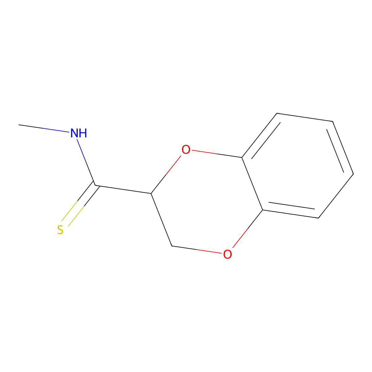 N-methyl-2,3-dihydro-1,4-benzodioxine-3-carbothioamide molecular structure, CAS 339013-33-1