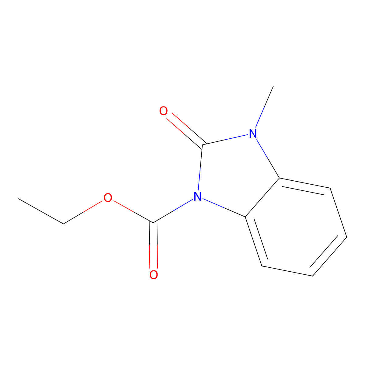ethyl 3-methyl-2-oxo-2,3-dihydro-1H-1,3-benzimidazole-1-carboxylate molecular structure, CAS 339013-57-9