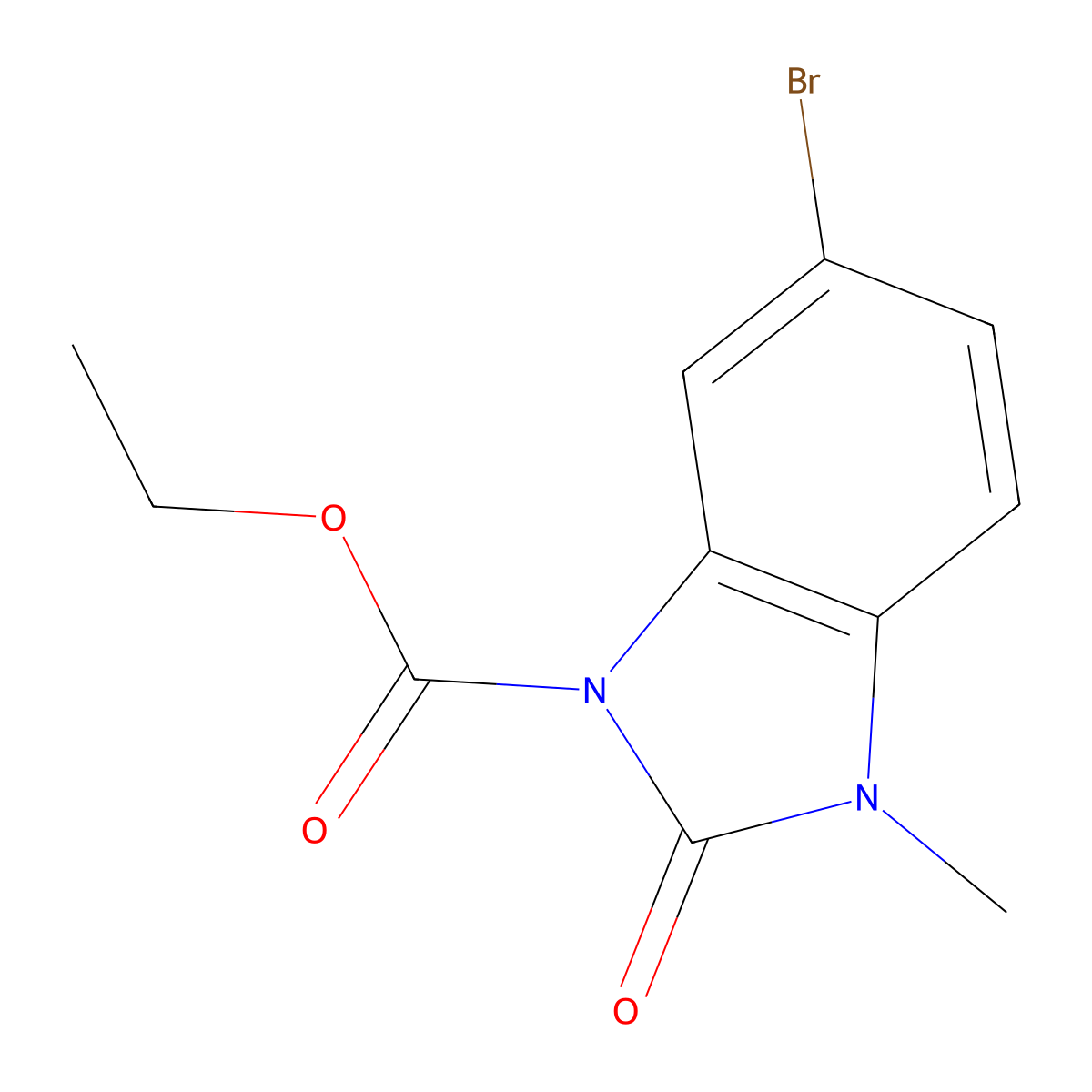 ethyl 6-bromo-3-methyl-2-oxo-2,3-dihydro-1H-1,3-benzimidazole-1-carboxylate molecular structure, CAS 339013-60-4