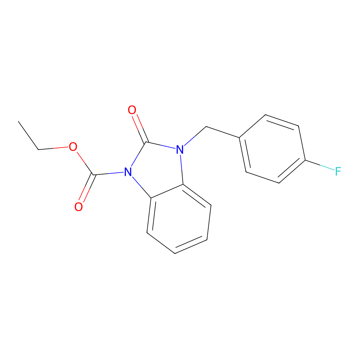 ethyl 3-(4-fluorobenzyl)-2-oxo-2,3-dihydro-1H-1,3-benzimidazole-1-carboxylate molecular structure, CAS 339013-66-0