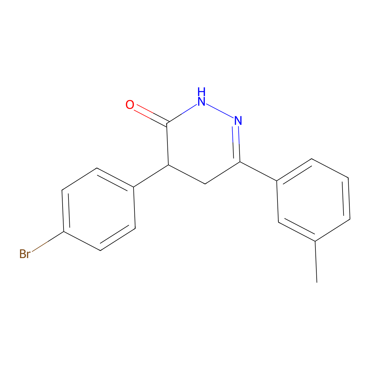 4-(4-bromophenyl)-6-(3-methylphenyl)-4,5-dihydro-3(2H)-pyridazinone molecular structure, CAS 339013-71-7