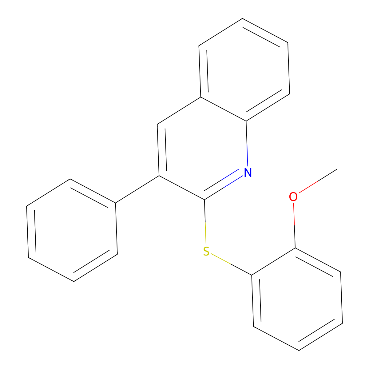 2-[(2-Methoxyphenyl)sulfanyl]-3-phenylquinoline molecular structure, CAS 339013-93-3