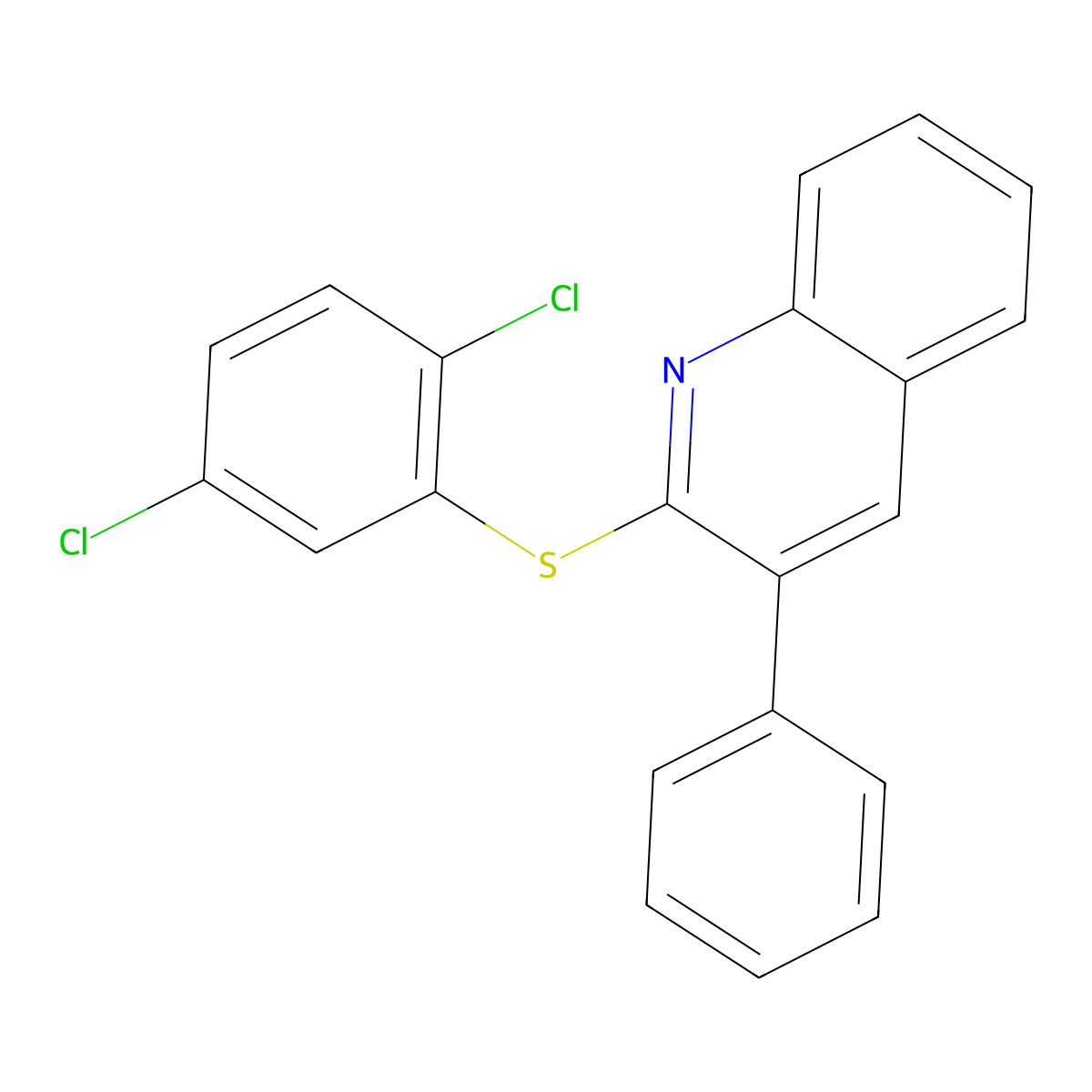 2-[(2,5-Dichlorophenyl)sulfanyl]-3-phenylquinoline molecular structure, CAS 339013-96-6
