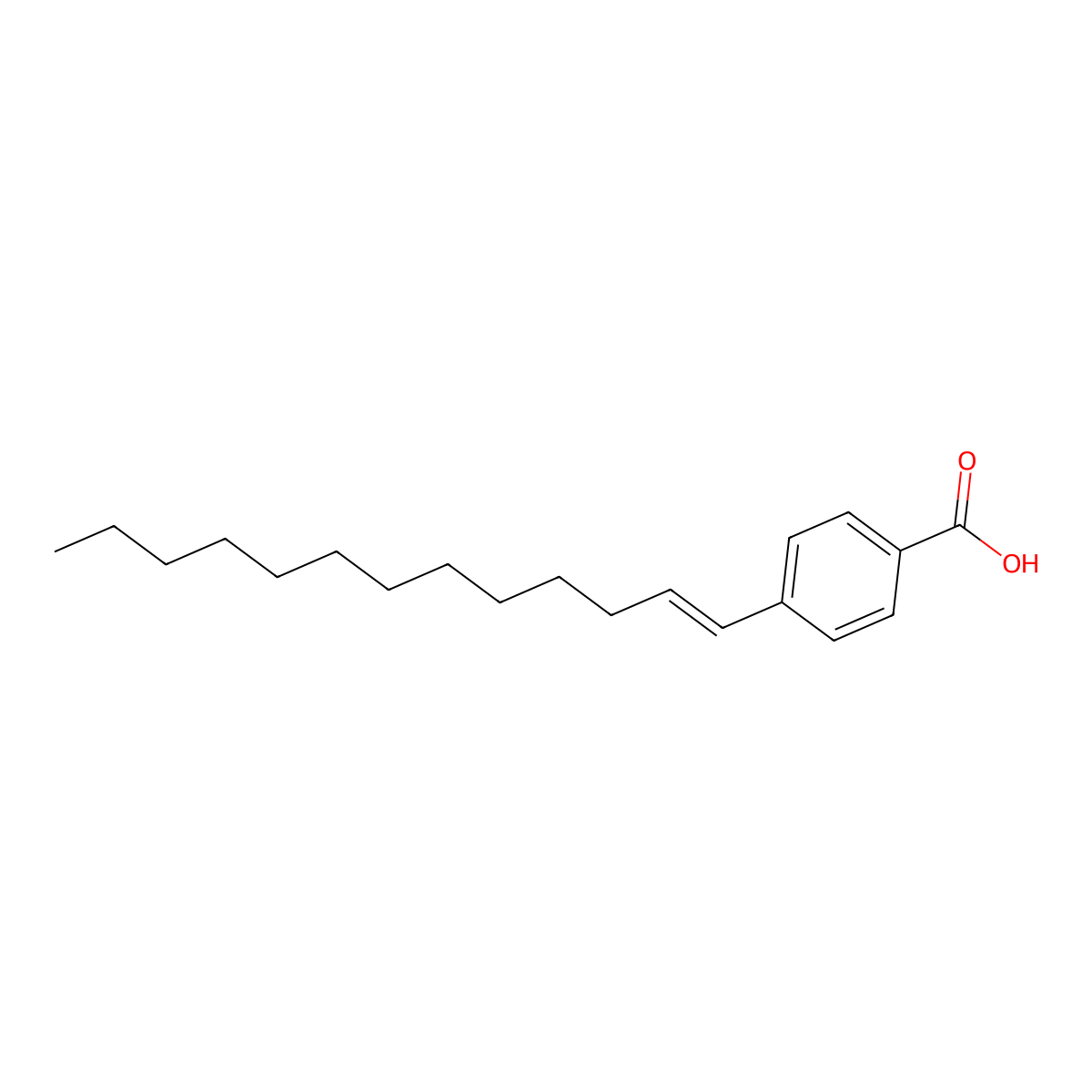 4-(1-Tridecenyl)benzenecarboxylic acid molecular structure, CAS 339014-52-7