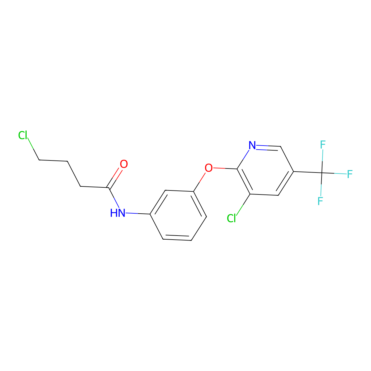 4-chloro-N-(3-{[3-chloro-5-(trifluoromethyl)-2-pyridinyl]oxy}phenyl)butanamide molecular structure, CAS 339014-67-4