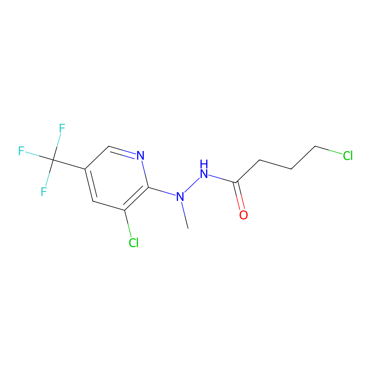 4-chloro-N'-[3-chloro-5-(trifluoromethyl)-2-pyridinyl]-N'-methylbutanohydrazide molecular structure, CAS 339014-69-6