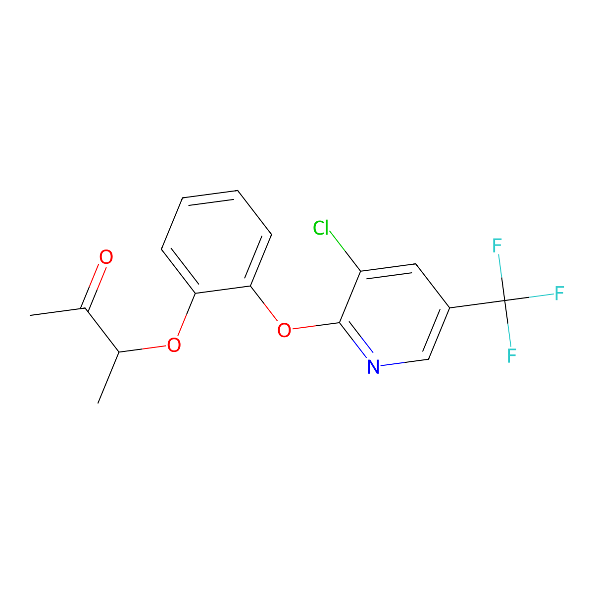 3-(2-{[3-Chloro-5-(trifluoromethyl)-2-pyridinyl]oxy}phenoxy)-2-butanone molecular structure, CAS 339014-71-0