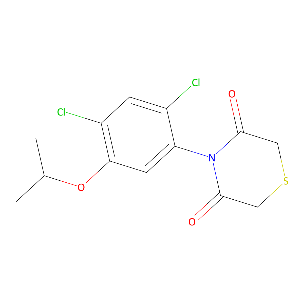 4-(2,4-Dichloro-5-isopropoxyphenyl)-3,5-thiomorpholinedione molecular structure, CAS 339014-91-4