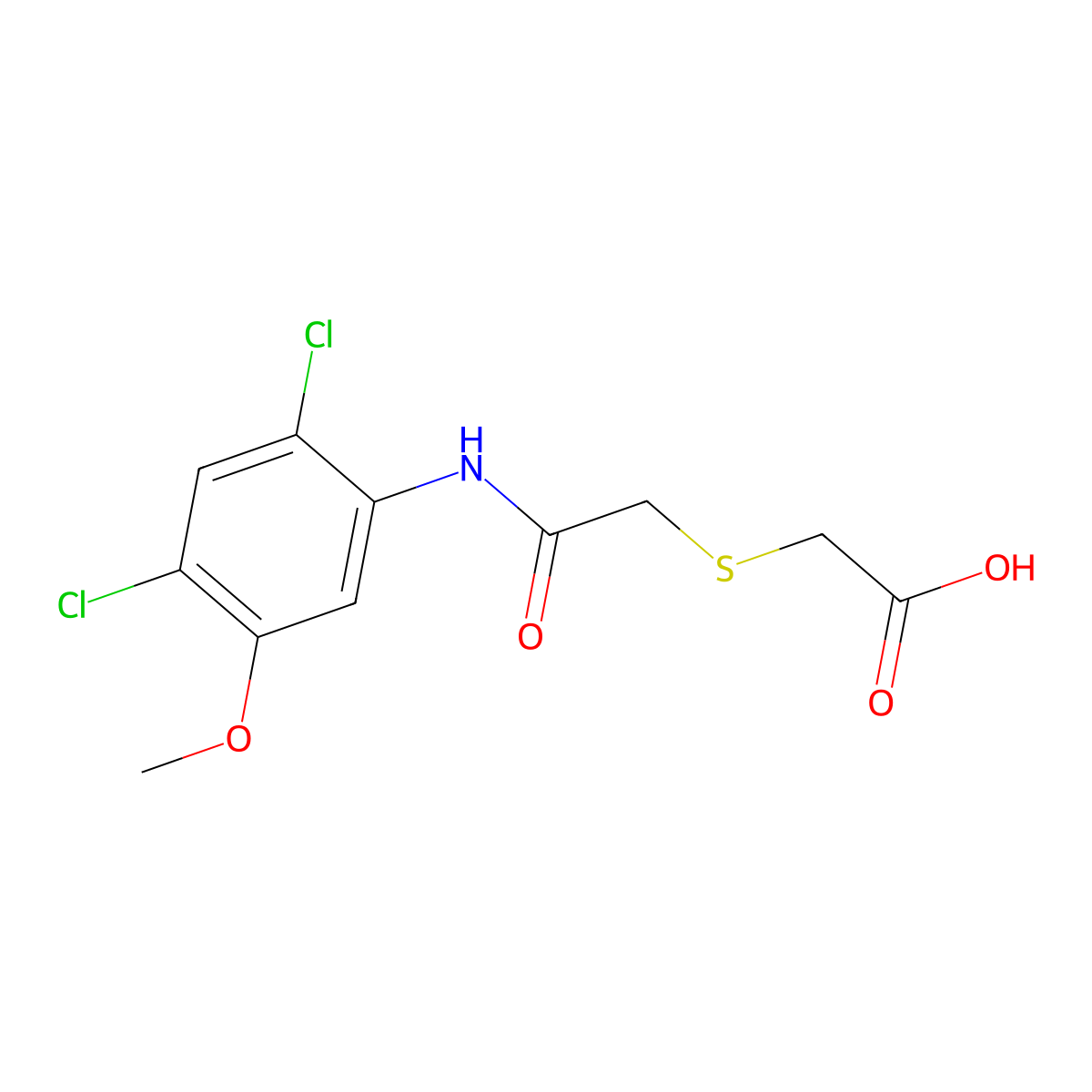 2-{[2-(2,4-Dichloro-5-methoxyanilino)-2-oxoethyl]sulfanyl}acetic acid molecular structure, CAS 339014-93-6