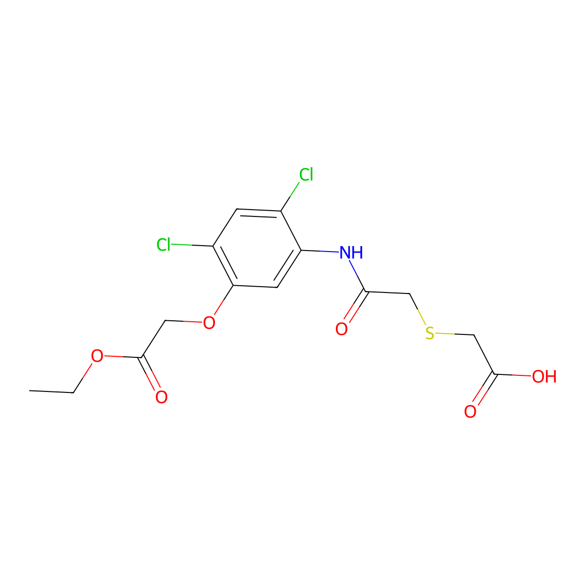 2-({2-[2,4-Dichloro-5-(2-ethoxy-2-oxoethoxy)anilino]-2-oxoethyl}sulfanyl)acetic acid molecular structure, CAS 339014-99-2