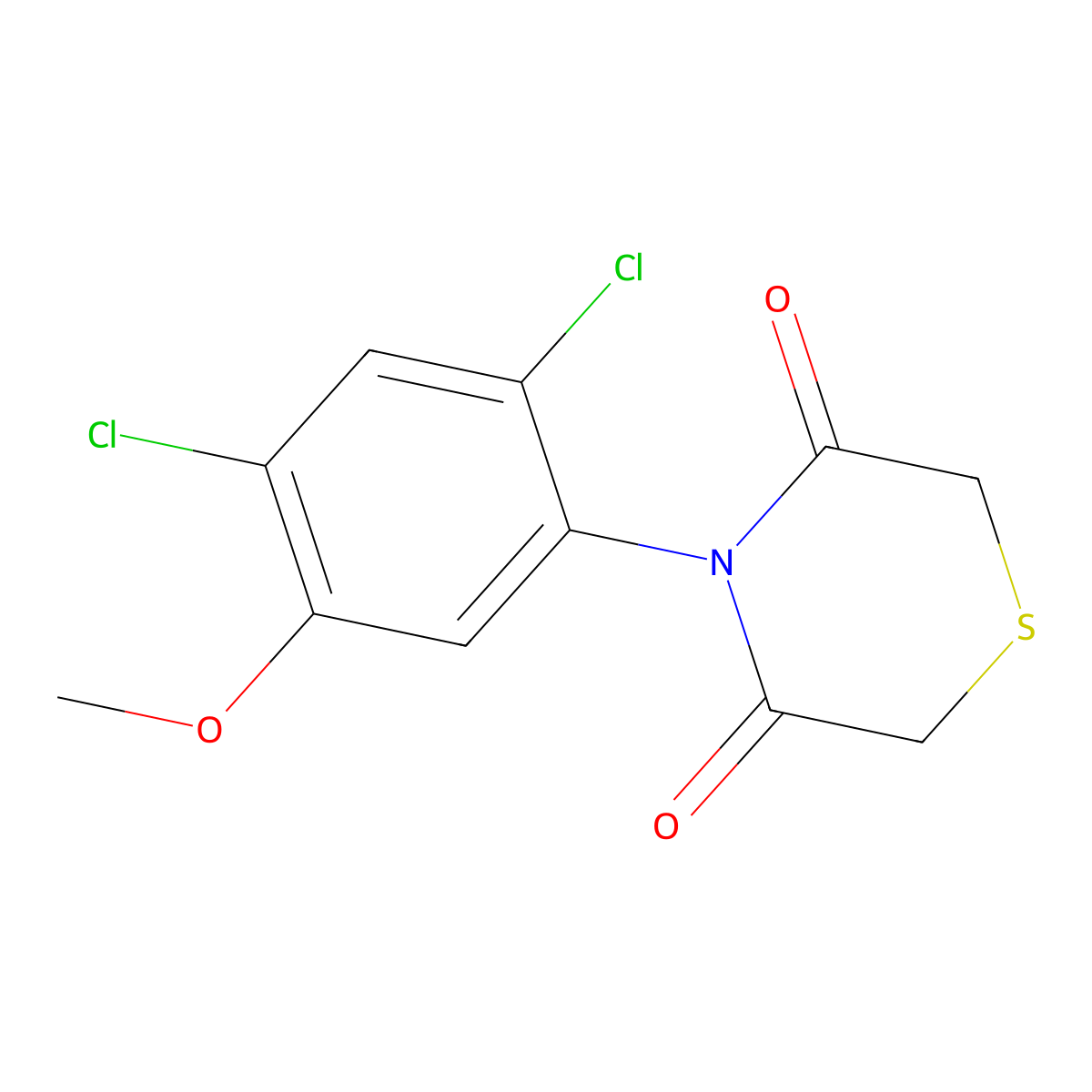4-(2,4-Dichloro-5-methoxyphenyl)-3,5-thiomorpholinedione molecular structure, CAS 339015-05-3