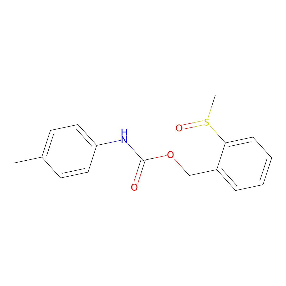 2-(methylsulfinyl)benzyl N-(4-methylphenyl)carbamate molecular structure, CAS 339015-18-8