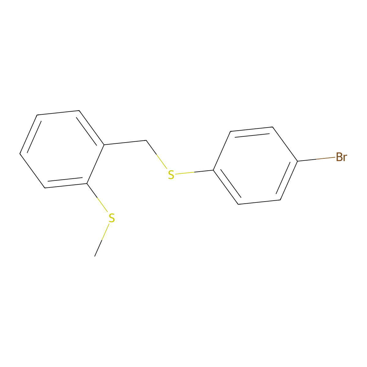 1-{[(4-Bromophenyl)sulfanyl]methyl}-2-(methylsulfanyl)benzene molecular structure, CAS 339015-32-6