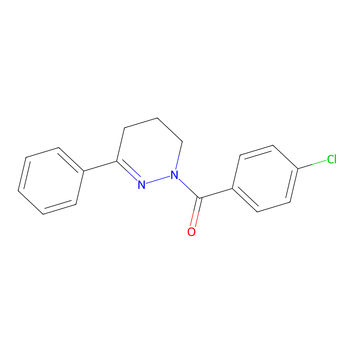 (4-chlorophenyl)[3-phenyl-5,6-dihydro-1(4H)-pyridazinyl]methanone molecular structure, CAS 339015-73-5