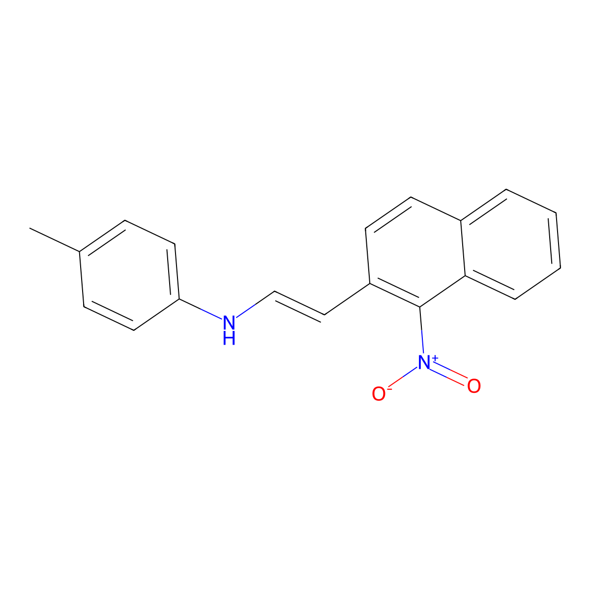 4-methyl-N-[(E)-2-(1-nitronaphthalen-2-yl)ethenyl]aniline molecular structure, CAS 339015-86-0