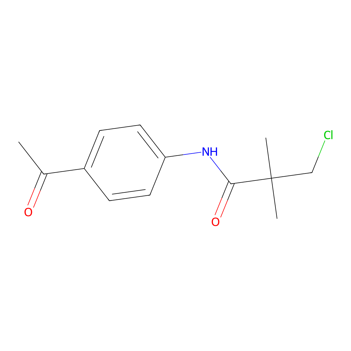 N-(4-acetylphenyl)-3-chloro-2,2-dimethylpropanamide molecular structure, CAS 339015-92-8