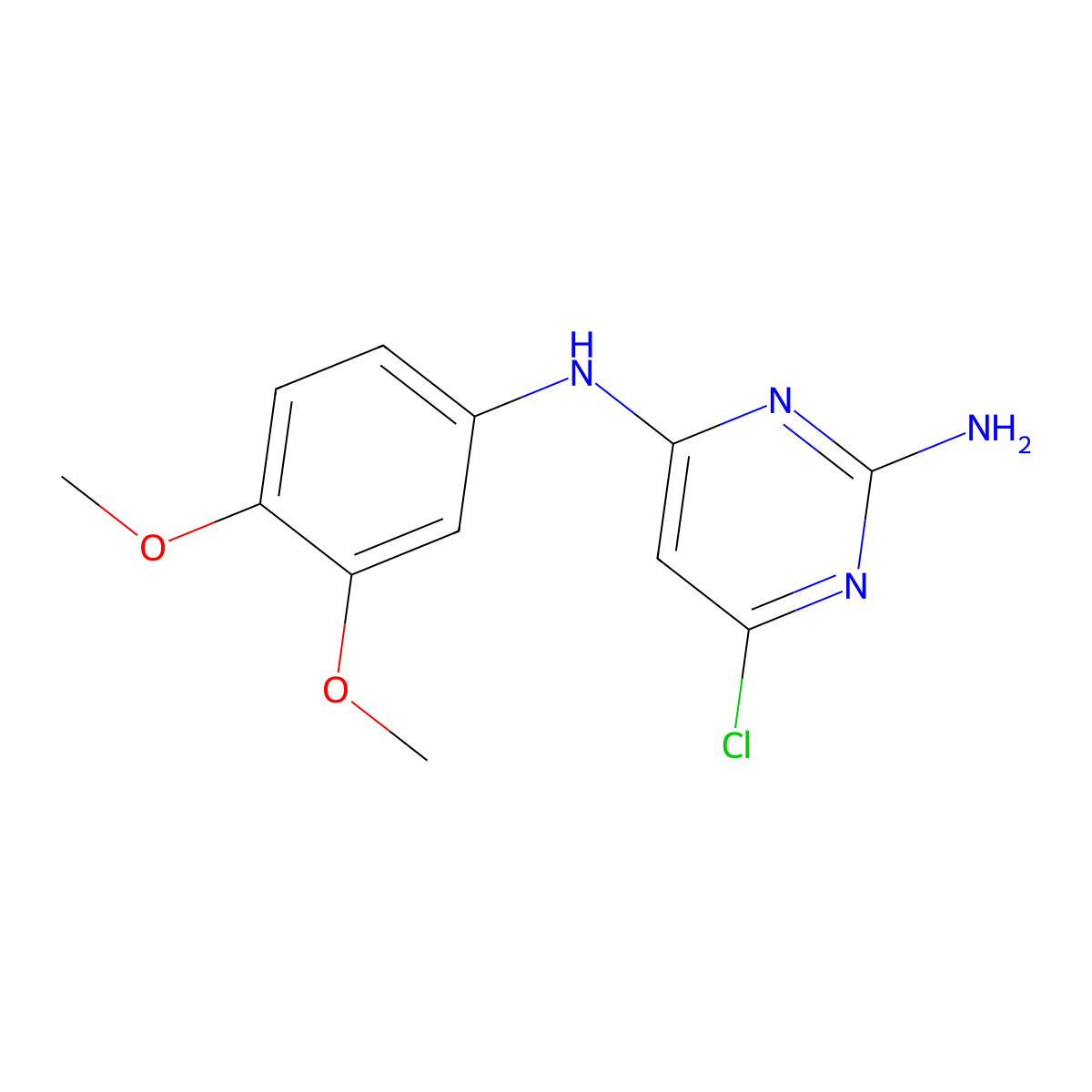 6-Chloro-N4-(3,4-dimethoxyphenyl)pyrimidine-2,4-diamine molecular structure, CAS 339016-02-3