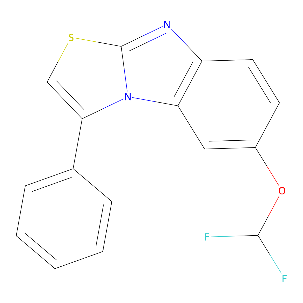 6-(Difluoromethoxy)-3-phenyl[1,3]thiazolo[3,2-a][1,3]benzimidazole molecular structure, CAS 339016-08-9