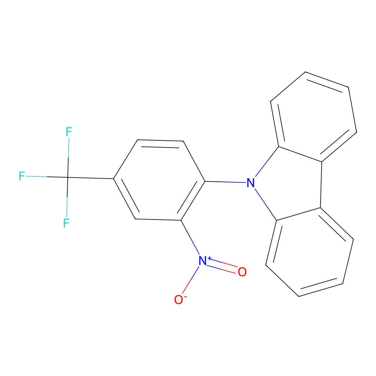 9-[2-nitro-4-(trifluoromethyl)phenyl]-9H-carbazole molecular structure, CAS 339016-24-9