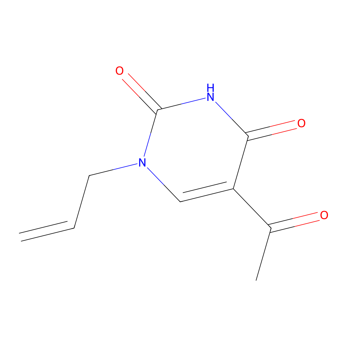 5-acetyl-1-allyl-2,4(1H,3H)-pyrimidinedione molecular structure, CAS 339016-32-9