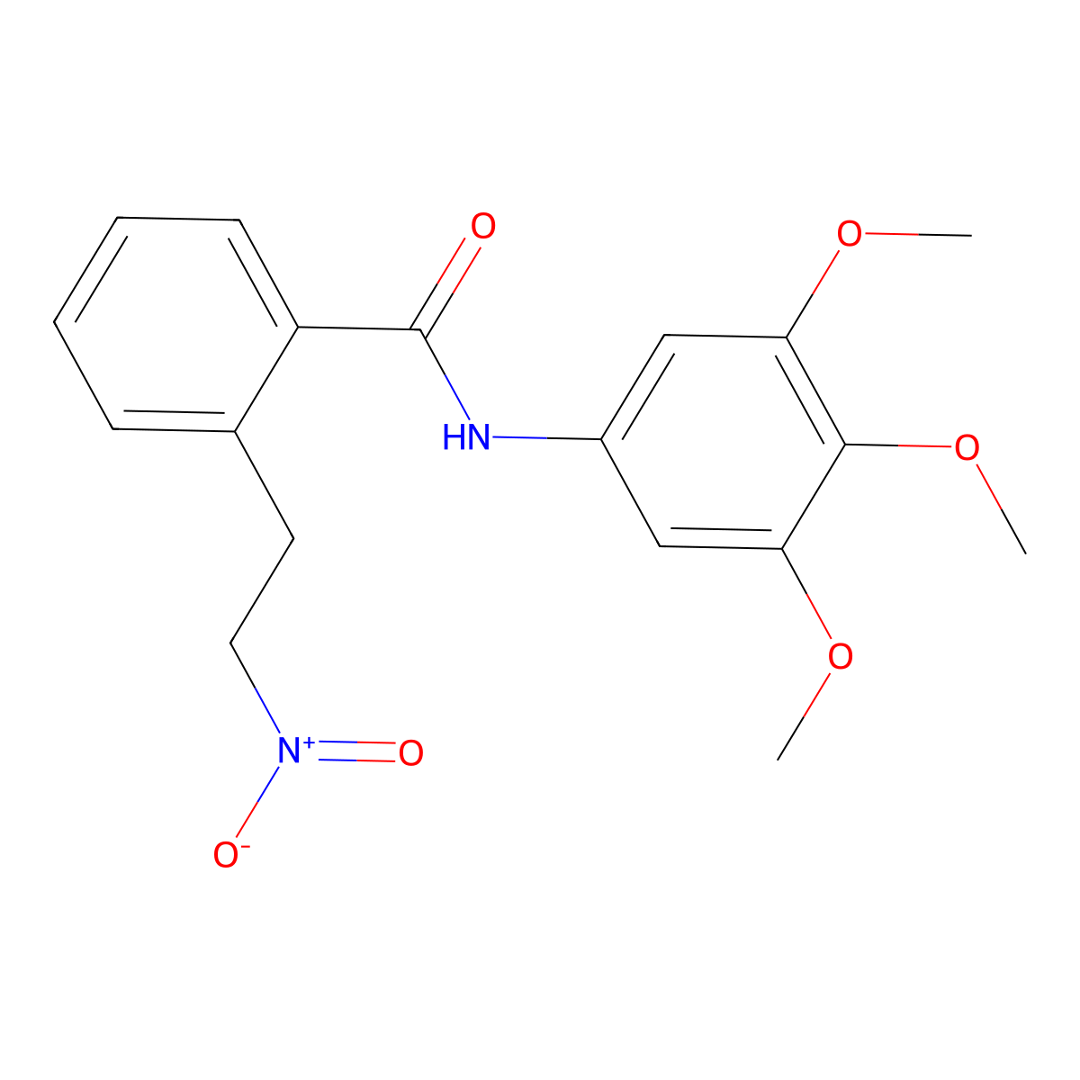 2-(2-nitroethyl)-N-(3,4,5-trimethoxyphenyl)benzamide molecular structure, CAS 339016-55-6