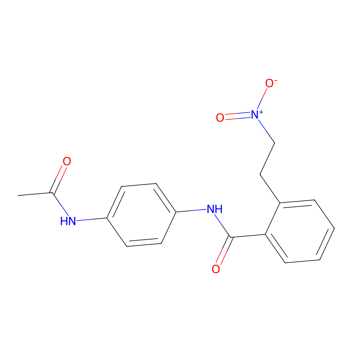 N-[4-(acetylamino)phenyl]-2-(2-nitroethyl)benzenecarboxamide molecular structure, CAS 339016-60-3