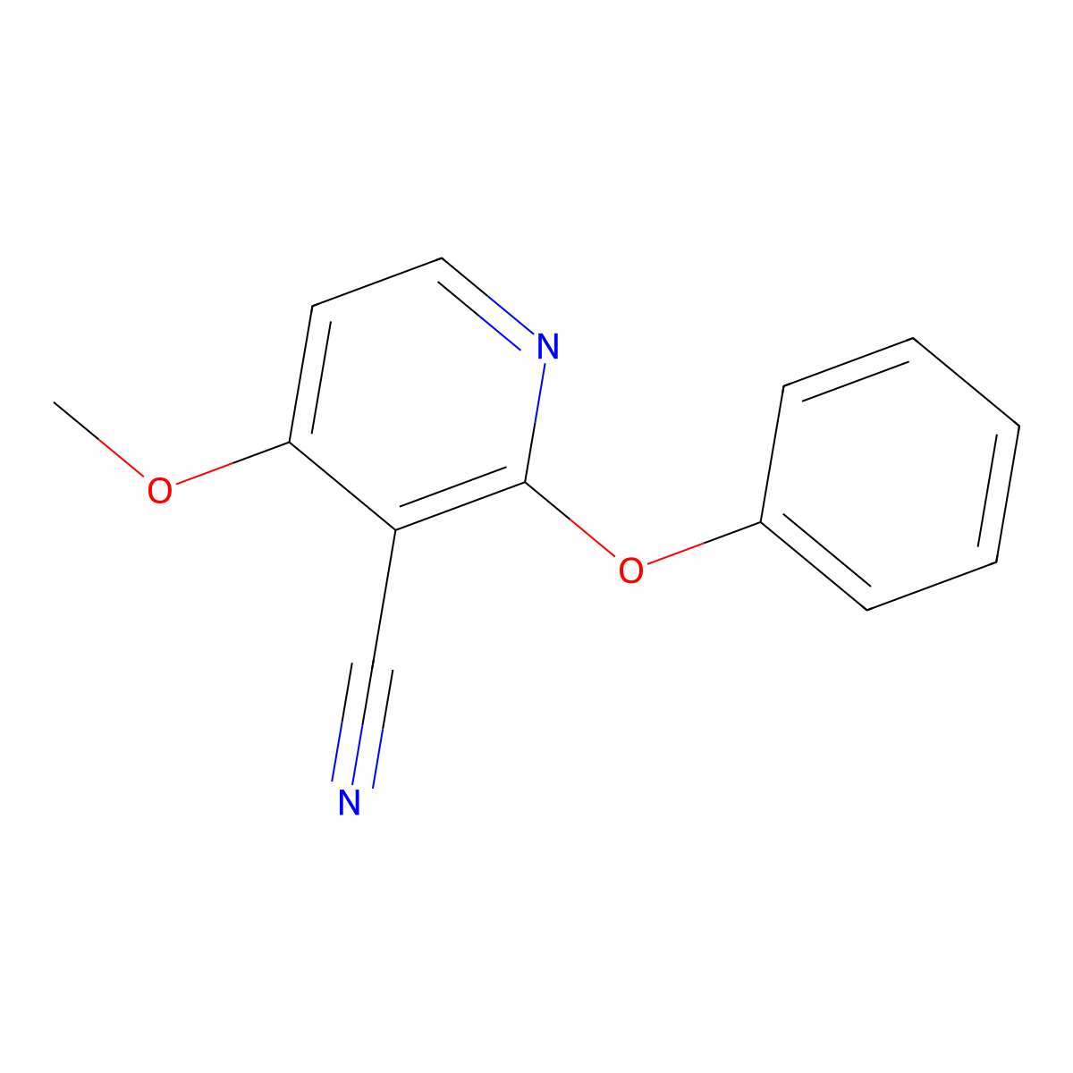 4-Methoxy-2-phenoxynicotinonitrile molecular structure, CAS 339016-67-0