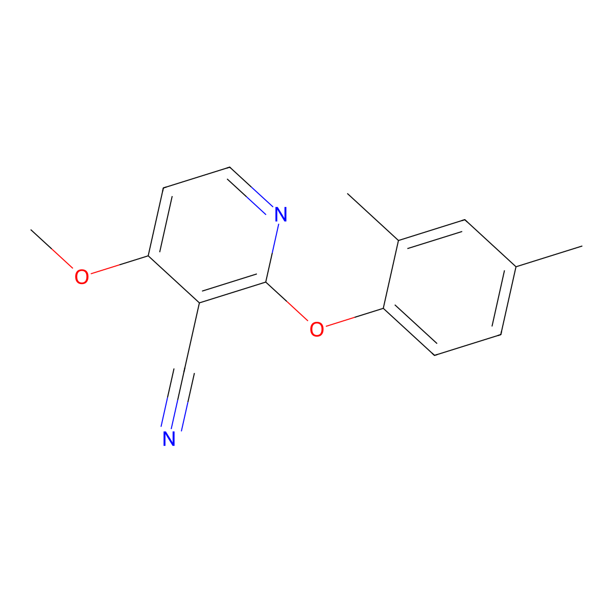 2-(2,4-Dimethylphenoxy)-4-methoxypyridine-3-carbonitrile molecular structure, CAS 339016-73-8