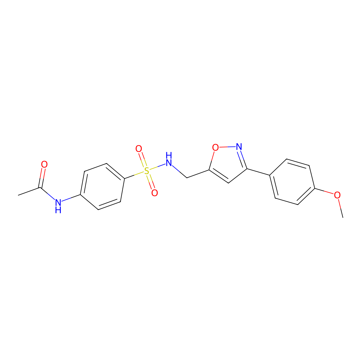 N-{4-[({[3-(4-methoxyphenyl)-5-isoxazolyl]methyl}amino)sulfonyl]phenyl}acetamide molecular structure, CAS 339016-84-1