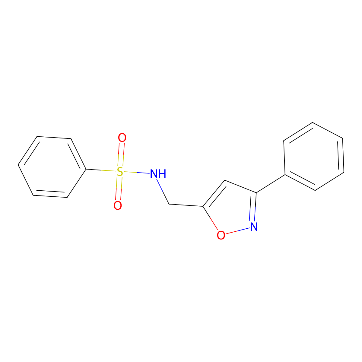 N-[(3-phenyl-1,2-oxazol-5-yl)methyl]benzenesulfonamide molecular structure, CAS 339016-87-4