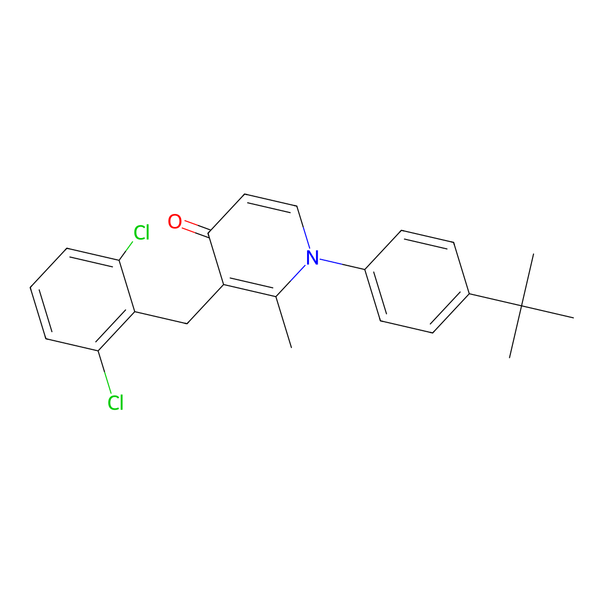 1-[4-(tert-butyl)phenyl]-3-(2,6-dichlorobenzyl)-2-methyl-4(1H)-pyridinone molecular structure, CAS 339017-30-0