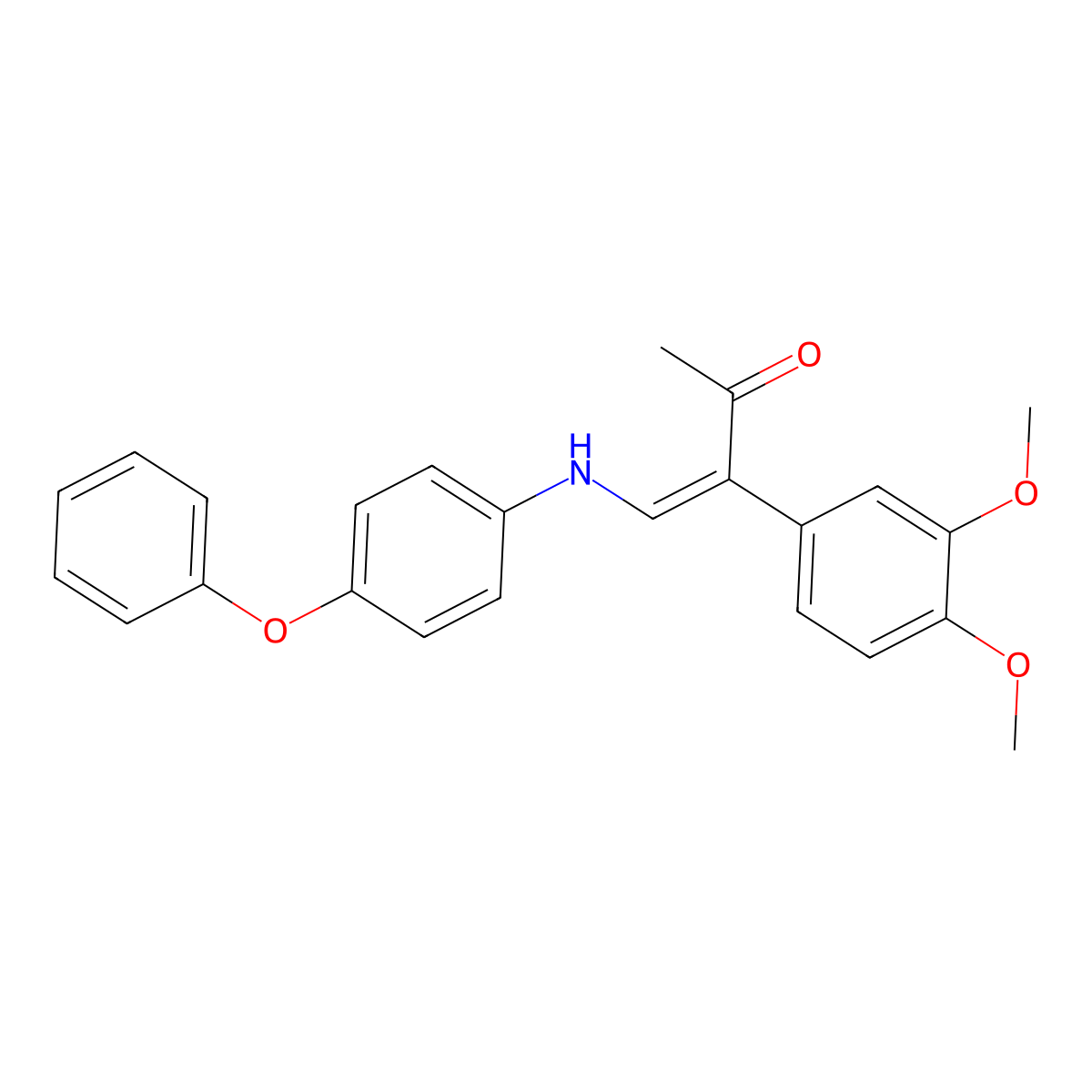 3-(3,4-Dimethoxyphenyl)-4-(4-phenoxyanilino)-3-buten-2-one molecular structure, CAS 339017-40-2