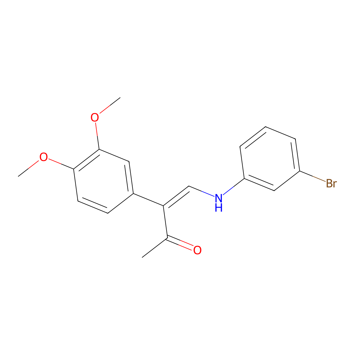 4-(3-Bromoanilino)-3-(3,4-dimethoxyphenyl)-3-buten-2-one molecular structure, CAS 339017-42-4