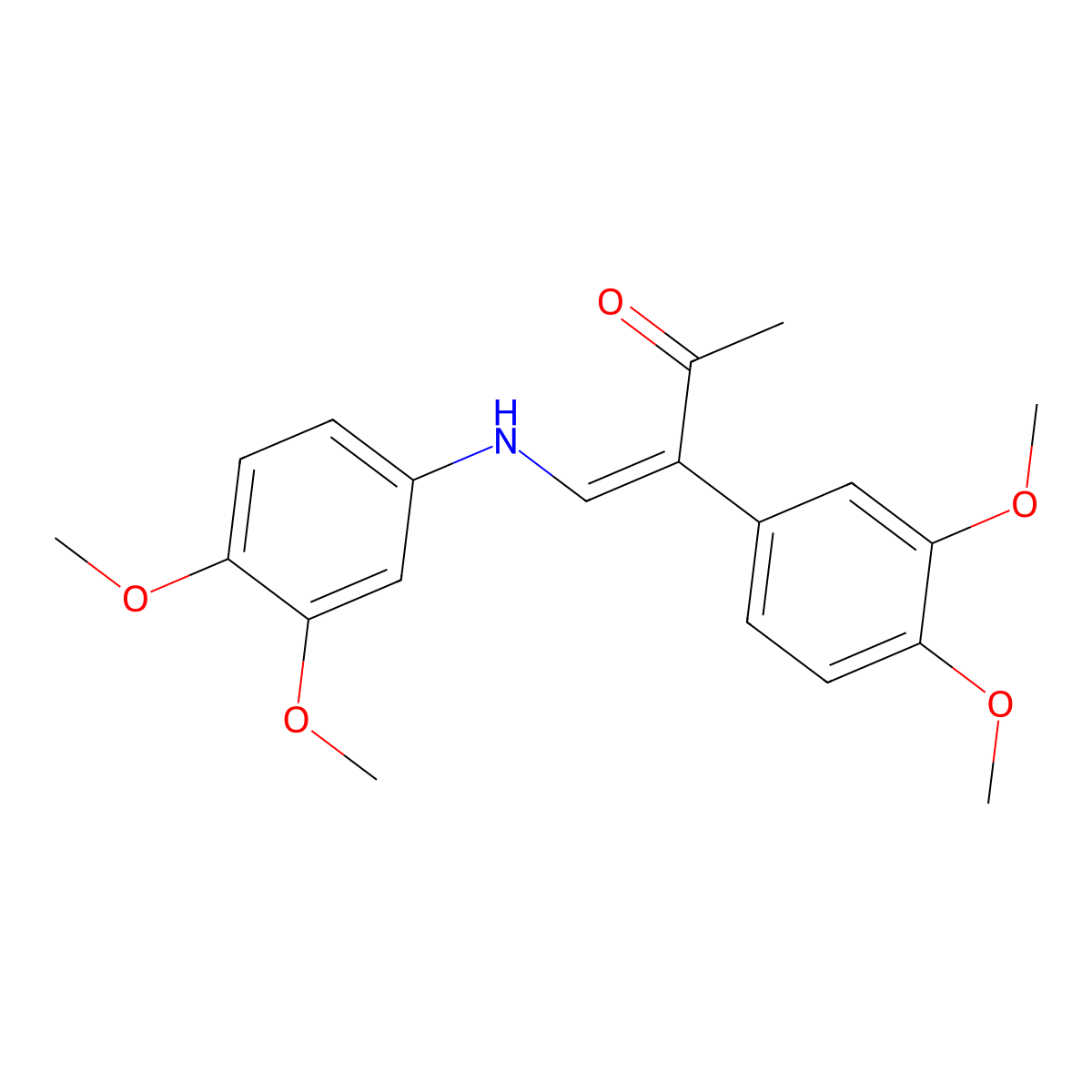4-(3,4-Dimethoxyanilino)-3-(3,4-dimethoxyphenyl)-3-buten-2-one molecular structure, CAS 339017-45-7