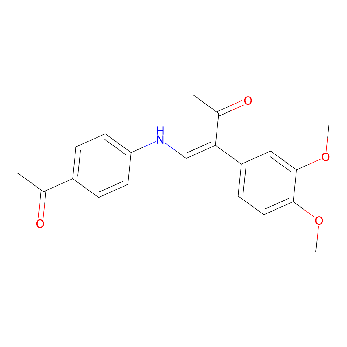 4-(4-Acetylanilino)-3-(3,4-dimethoxyphenyl)-3-buten-2-one molecular structure, CAS 339017-47-9