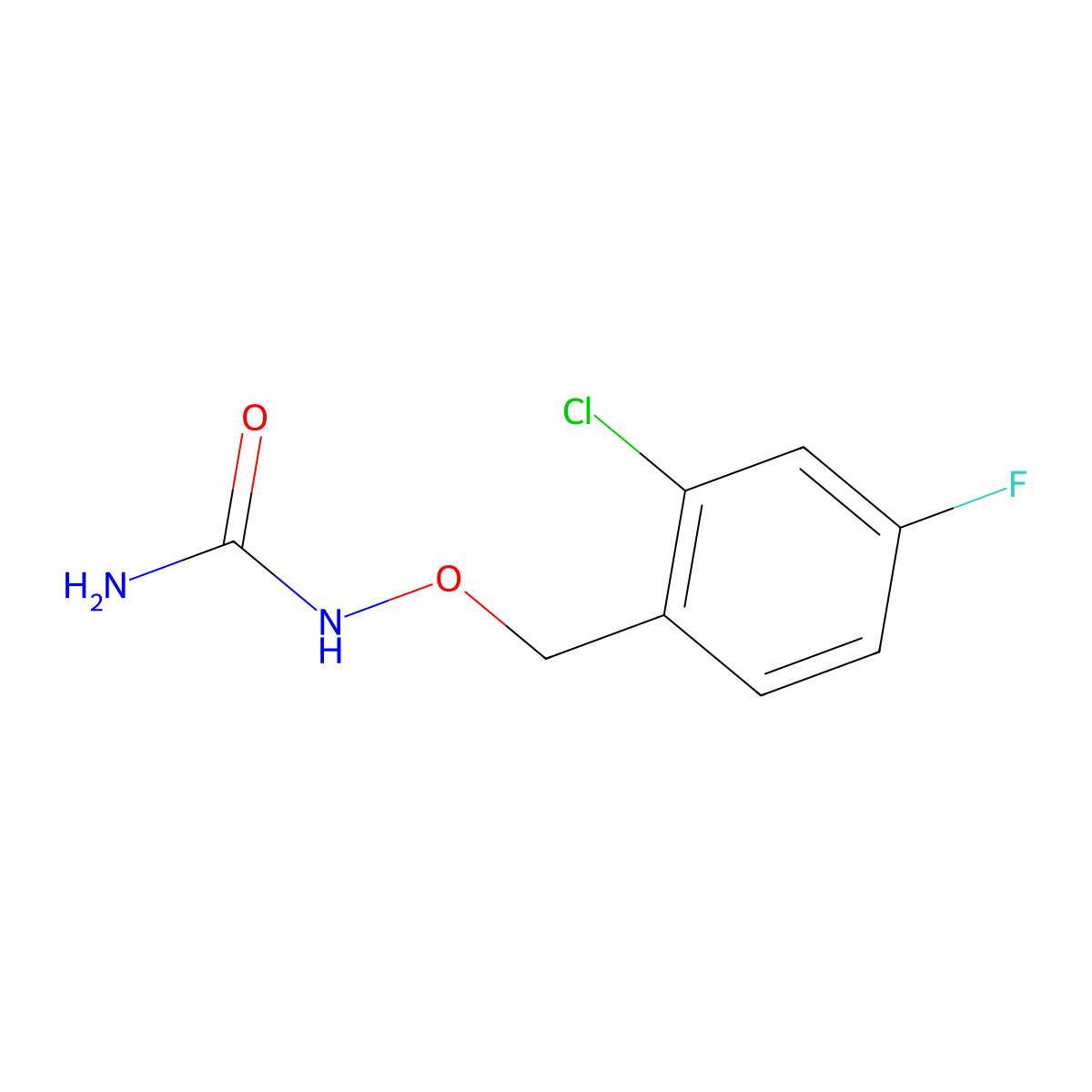 N-[(2-chloro-4-fluorobenzyl)oxy]urea molecular structure, CAS 339017-54-8