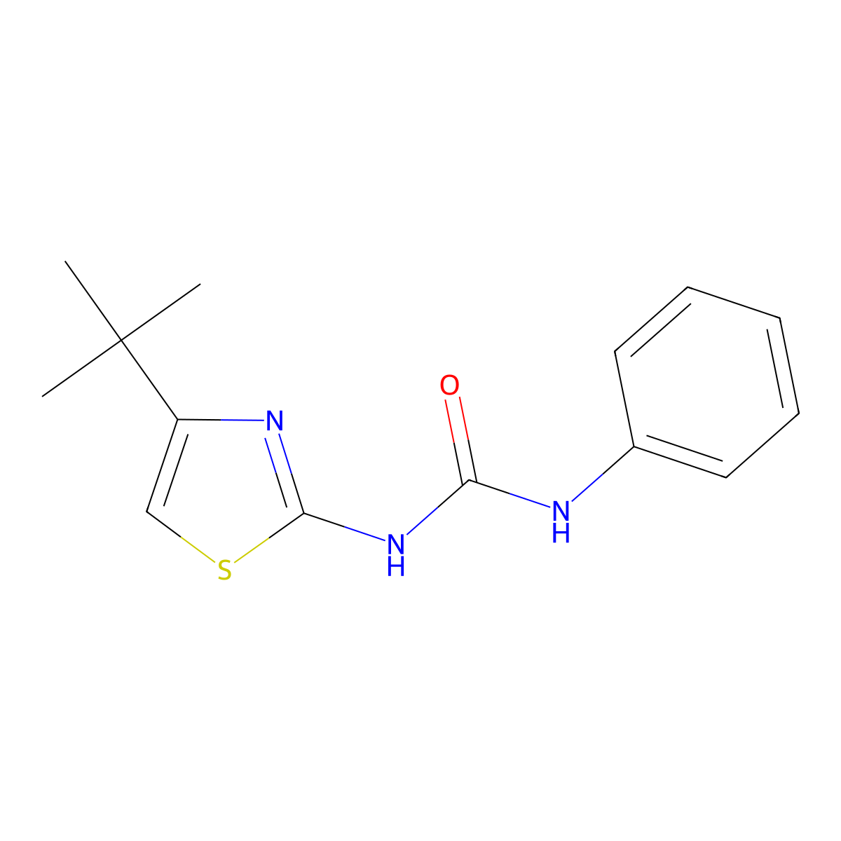 N-[4-(tert-butyl)-1,3-thiazol-2-yl]-N'-phenylurea molecular structure, CAS 339017-65-1