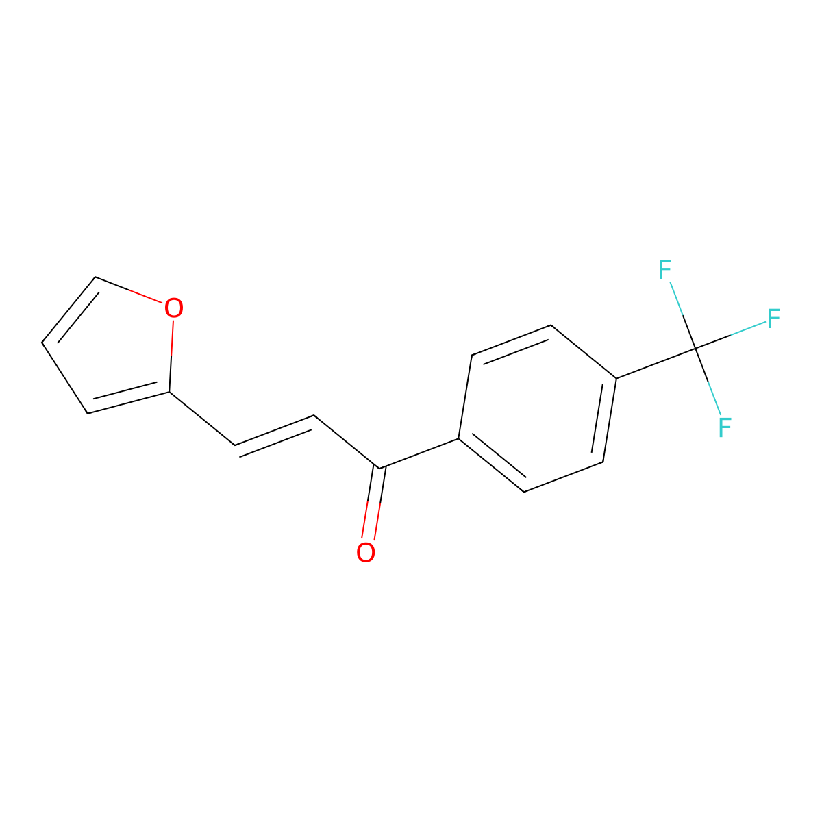 (2E)-3-(furan-2-yl)-1-[4-(trifluoromethyl)phenyl]prop-2-en-1-one molecular structure, CAS 339018-12-1