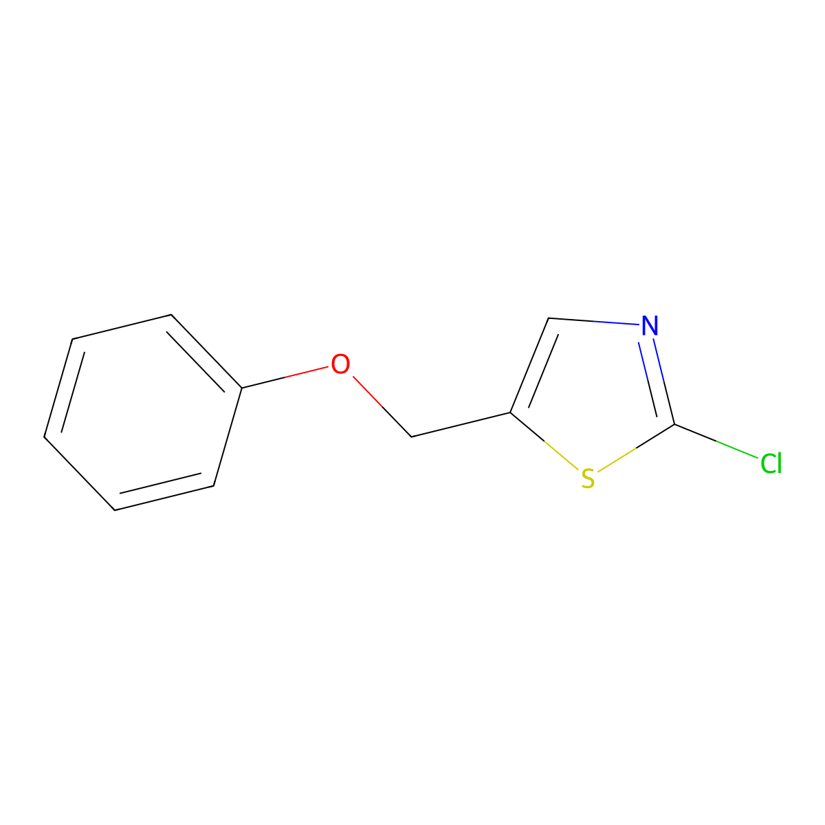 (2-Chloro-1,3-thiazol-5-yl)methyl phenyl ether molecular structure, CAS 339018-23-4
